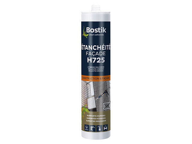 COLLE BOSTIK MASTIC H725 FACADE BLANC - 300 ml VENDU PAR 12