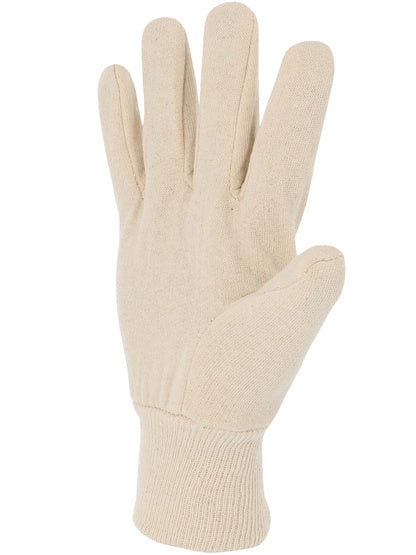 SINGER - GANT COTON JERSEY ÉCRU. POIGNET TRICOT - 400JEF