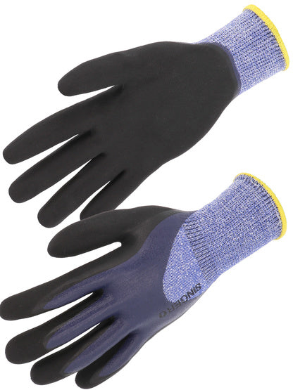 SINGER - GANT PEHD. COUPURE C. PAUME ENDUITE NITRILE. JAUGE 10 - GRIPCUT