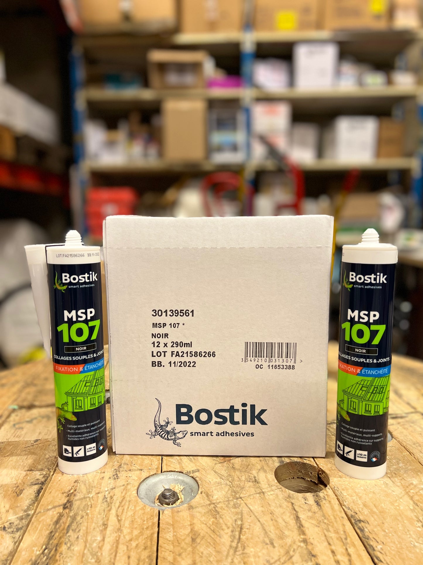 BOSTIK MASTIC/COLLE MSP 107 BLANC 290ML VENDU PAR 12