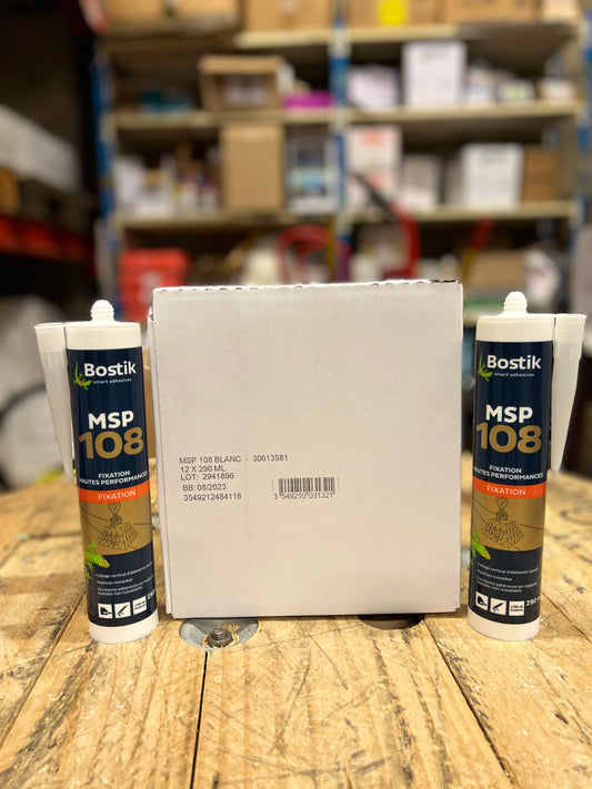 BOSTIK MASTIC/COLLE MSP 108 BLANC 290ML