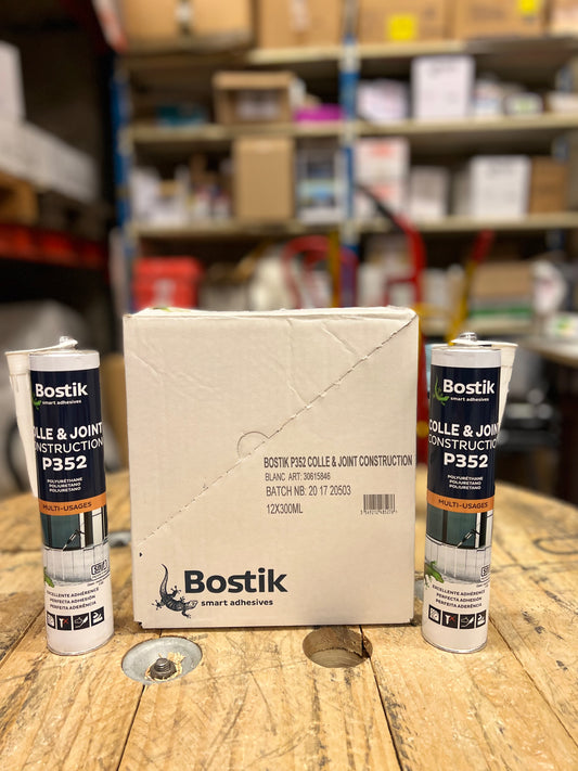 COLLE BOSTIK MASTIC P352 MULTI USAGE BLANC - 300 ml VENDU PAR 12