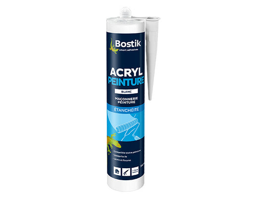 COLLE BOSTIK ACRYL PEINTURE BLANC - 310 ml VENDU PAR 12