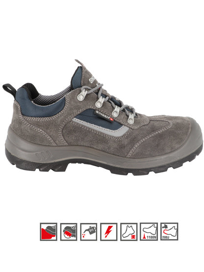 SINGER - S1P SRC - CHAUSSURES BASSES CUIR CROÛTEVELOURS - ALBI