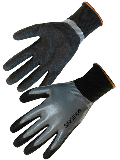 SINGER -  GANTS NYLON ENDUITS NITRILE DOUBLE COUCHE - GRIP157